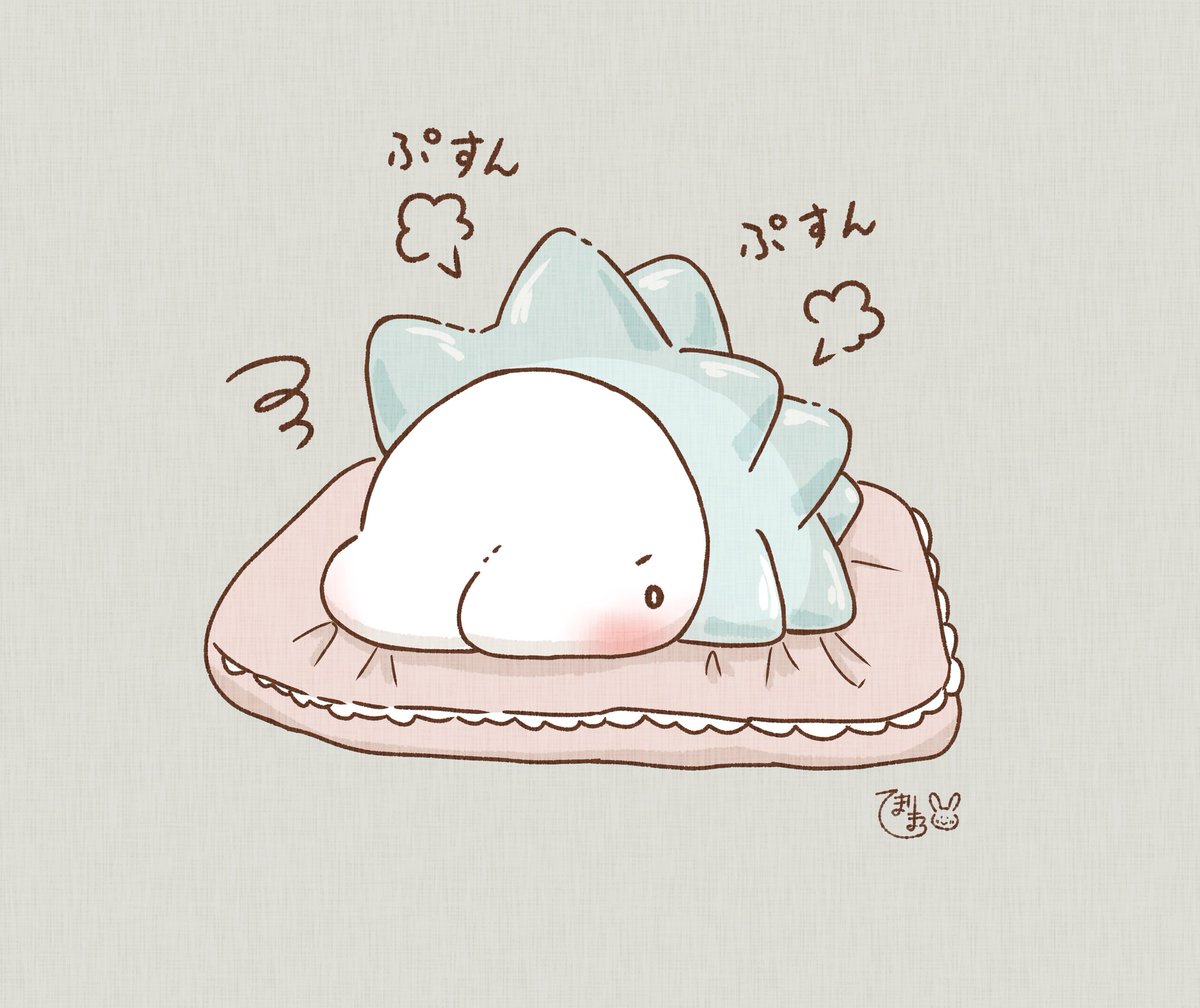 pokemon (creature) sleeping poking zzz closed eyes grey background pillow  illustration images