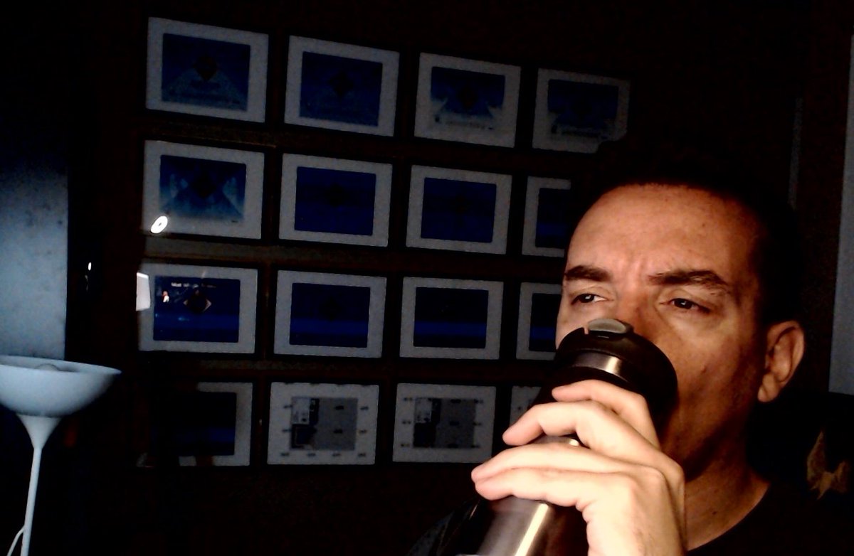 person drinking coffee