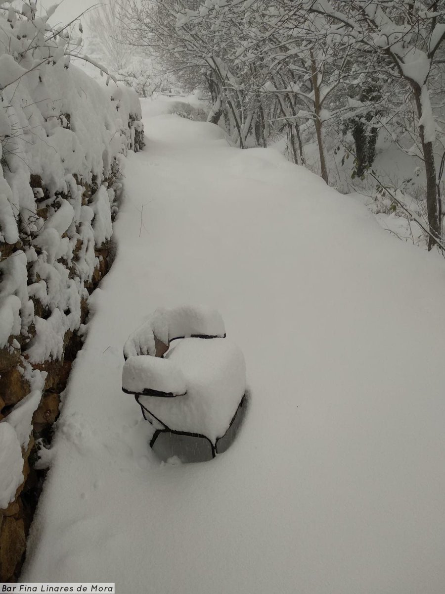 barfinalinares's tweet photo. Y continua nevando #linaresdemora #teruel https://t.co/aTn4GlIr6k