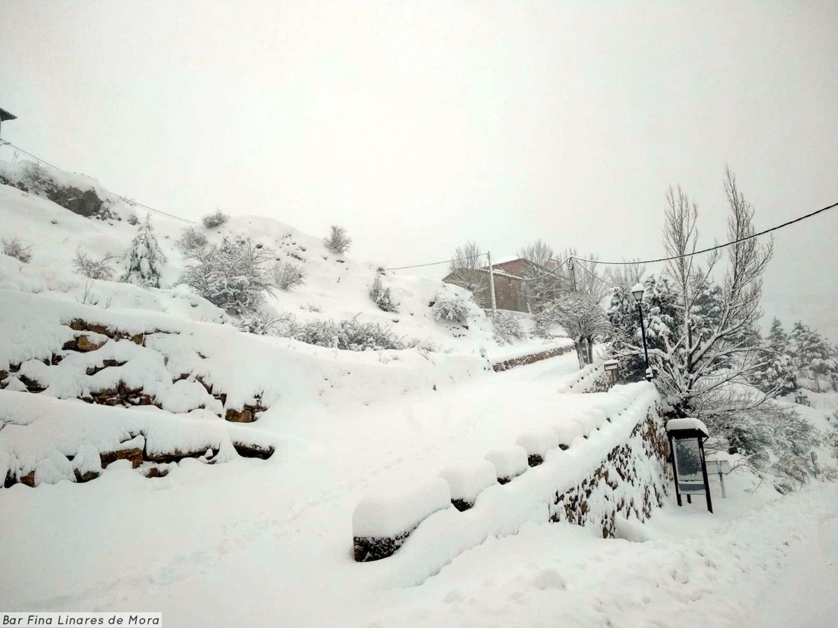 barfinalinares's tweet photo. Y continua nevando #linaresdemora #teruel https://t.co/aTn4GlIr6k