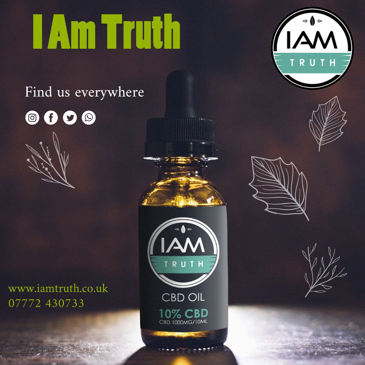 IAmTruthCBD's tweet photo. I Am Truth - CBD oil products
https://t.co/UgrhyFRXO2

#iamtruth #iamtruthcbd #iamtruthcbdoil #cbdoil #cbd #painrelief #anxiety #stress https://t.co/hVNvVNzDly