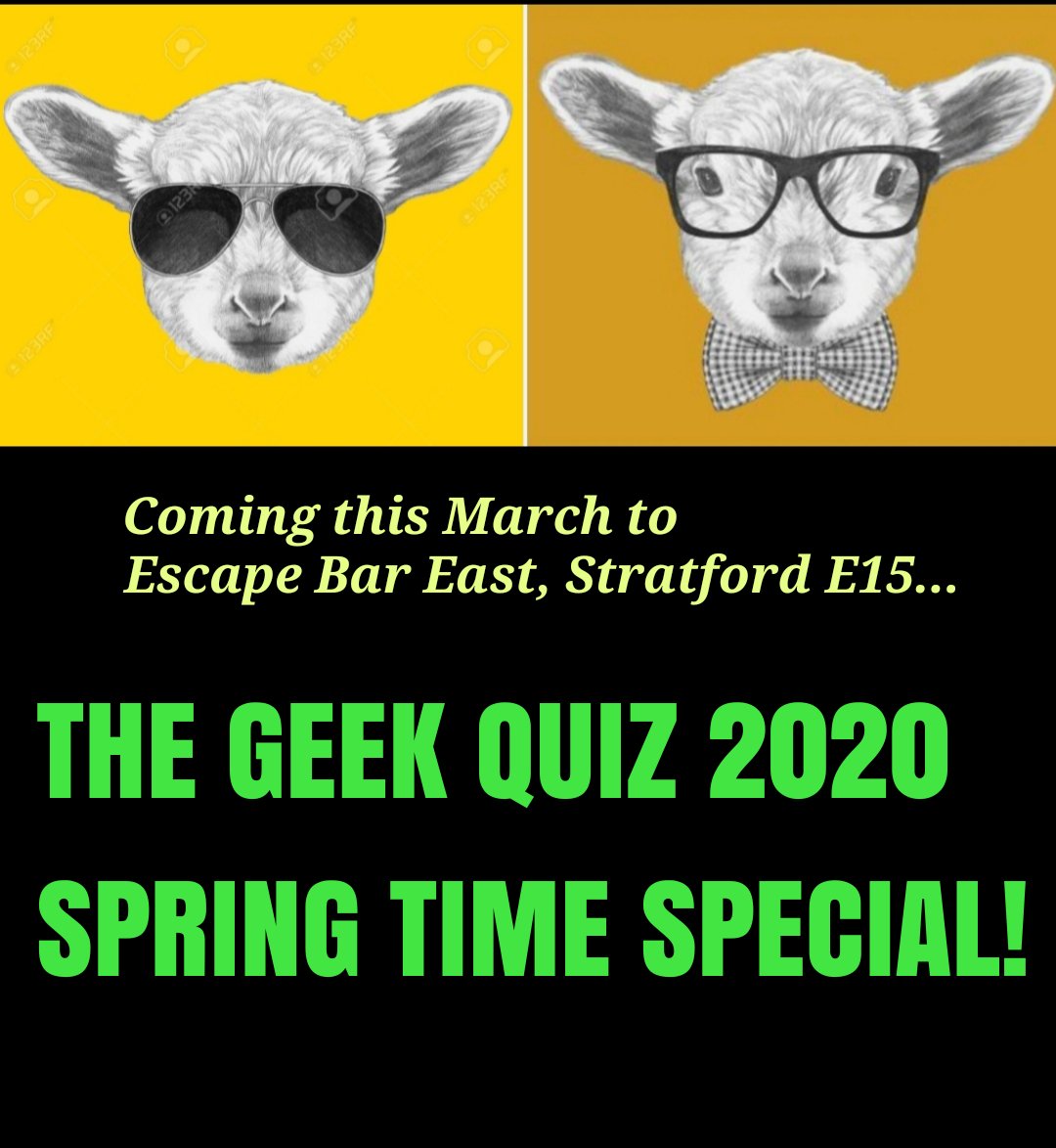 🤓🏆🤓
NOW CONFIRMED, DATE TO FOLLOW!

The powers that be at @EscBarStratford have greenlit yet another GEEK QUIZ for this coming March!
Watch this space and gather your best teams!

#Quiz #QuizNight #PubQuiz #GeekQuiz #ComingSoon #Trivia #Events #EscapeBarStratford #EscapeBar