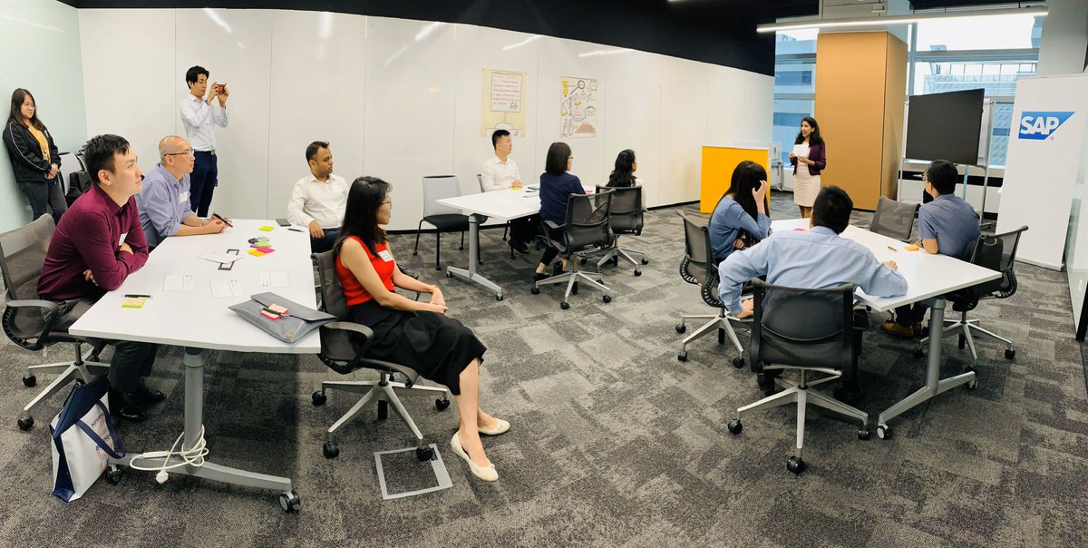 CrispianTanTS's tweet photo. @SAPNextGen Singapore is pleased to host an innovation tour for professional MBA students from top University @NTUsg long term @SAPNextGen to learn how @SAPLeonardo technologies can help us imagine smart solutions to help us solve meaningful problems @UN_SDG https://t.co/lwBNhsXjc0
