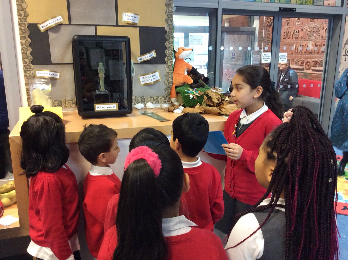 Clarendon6P's tweet photo. Welcome to our whole school Ancient Egyptian project, featuring a genuine artefact donated by @McrMuseum -a shabti of Hekaemsaf! Every class focussed on a different aspect of Ancient Egyptian life to create our own exhibition #shabtisinschool #primaryhistory #reallifeexperiences https://t.co/u1PCgw69uf