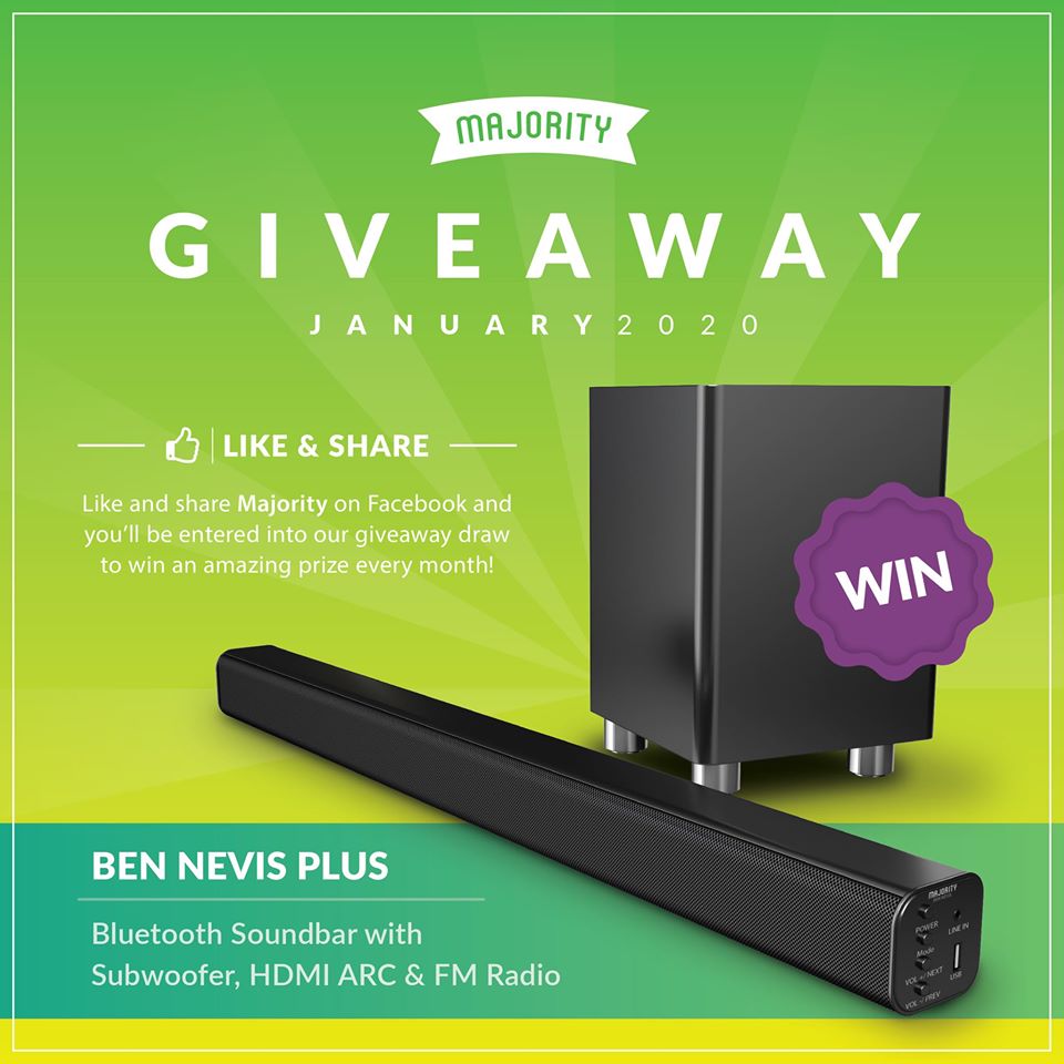 majority ben nevis bluetooth soundbar with subwoofer