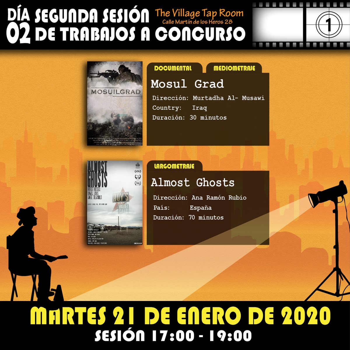 AmazingShorts's tweet photo. Proyecciones hoy en The Village Tap Room c/ Martín de los Heros 28 de 17:00 a 19:00 https://t.co/H7YIoGMWK9