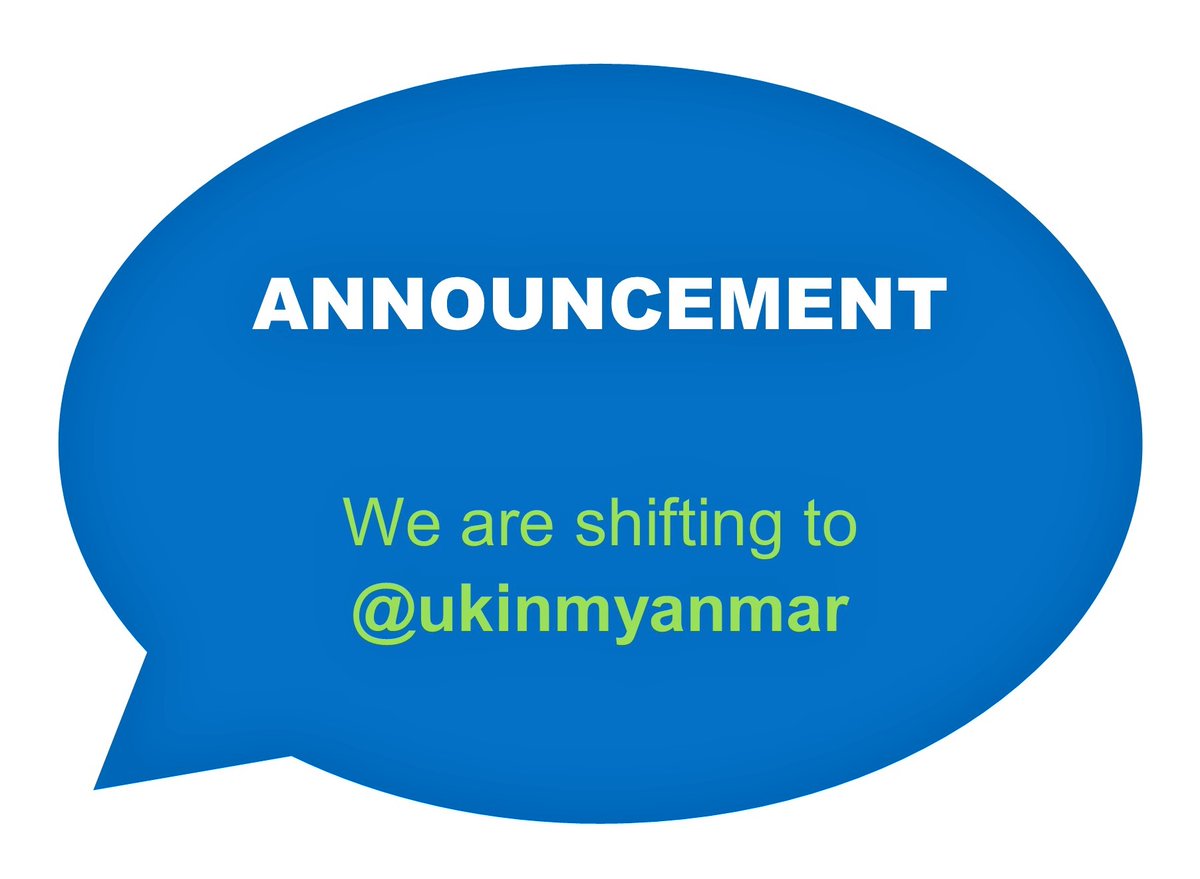 Dear followers, <a href="/DFIDMyanmar/">DFID Myanmar</a> will be no longer used. We're shifting our channel to UK in Myanmar. Please make sure you follow <a href="/ukinmyanmar/">UK in Myanmar 🇬🇧</a> to engage with us. See you there.