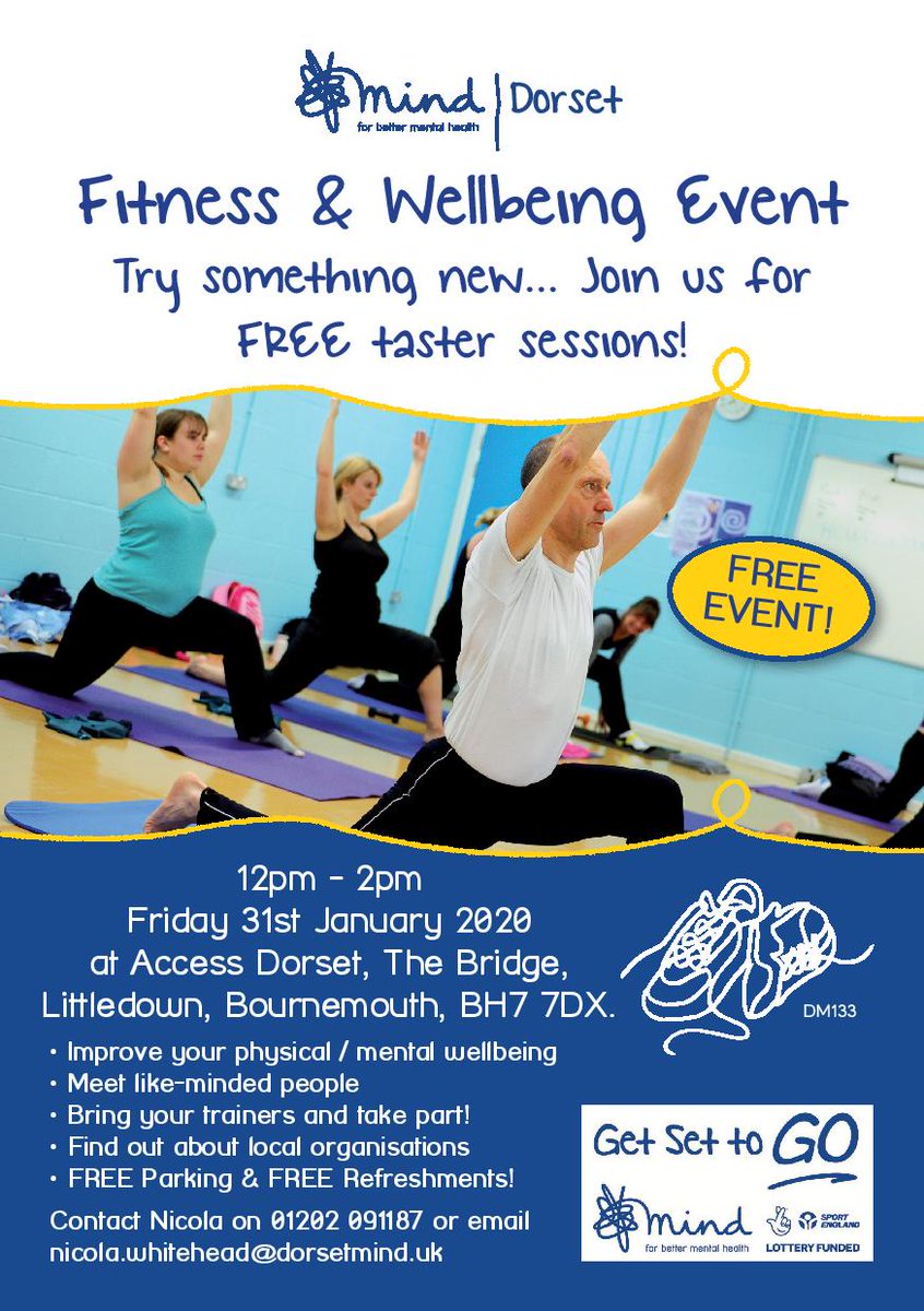 Free Fitness & Wellbeing event 31 January at The Bridge, Littledown, Bournemouth BH7 7BX