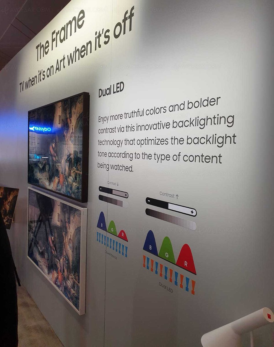 Avcesar's tweet photo. CES 20 > Samsung QLED Q60T/Q70T et The Frame : Dual LED pour améliorer contraste et couleur @SamsungFR #tv @SamsungTV @Samsung #DualLED @SamsungNewsroom #SamsungFirstLook #FirstLook #QLED @SamsungTV #Samsung #AI #IA #ONECONNECT #HDR #ces20 ces2020… https://t.co/iFjRqZ8NAy https://t.co/nH313bESEd