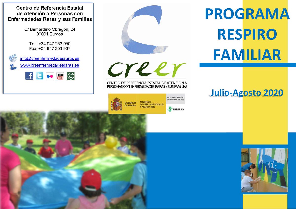 CentroCREER's tweet photo. Convocatoria del Programa Respiro Familiar 2020 de @CentroCREER @Imserso
✍️ Inscripciones del 17 de febrero al 15 de marzo de 2020
#RespiroFamiliarCREER
https://t.co/378RWV7dn9 https://t.co/EZpwVGjJ0U