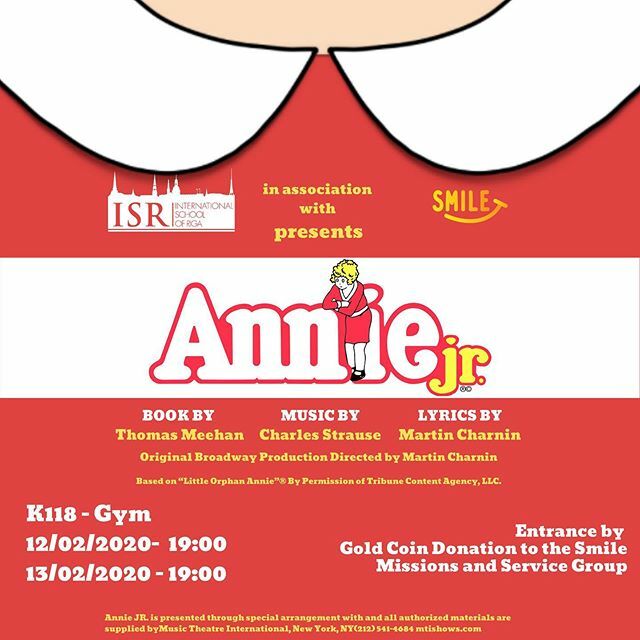 International School Of Riga It S A Hard Knock Life Isr In Association With The Smile Isr Mission Service Group Is Proud To Present The Production Of Annie Jr The Musical