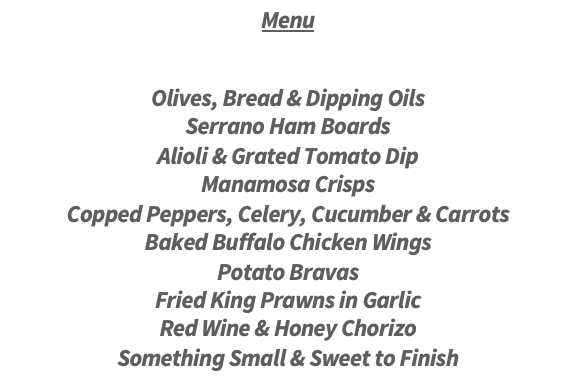 First event of 2020 - Our popular Tapas Night!

Ticket link below:

goodfoodontheedge.co.uk/01-02-tapas-ni…