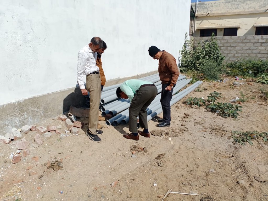 Checking various developmental works going on in Antarjal village of Gandhidham Taluka, kutch. <a href="/KutchDdo/">DDO Kutch</a>