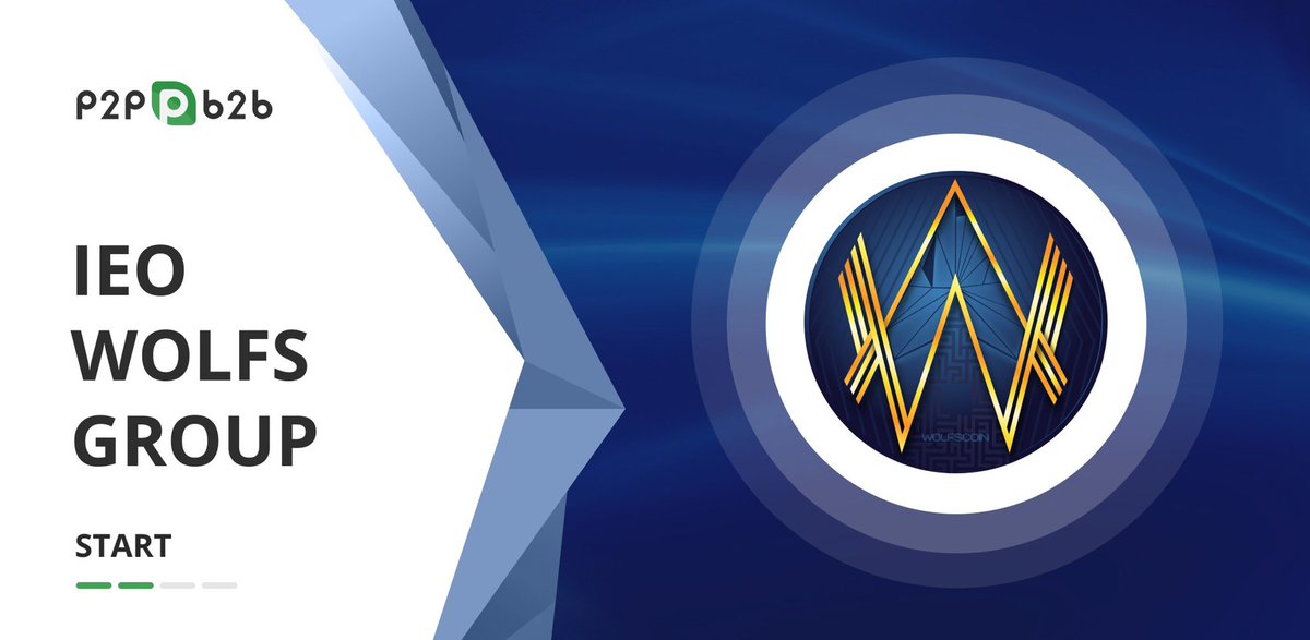 Dear traders, the second Wolfs Group IEO session starts today on p2pb2b Exchange!

▫️1 WLF = 0.25 USD

🔹You can buy tokens via BTC, ETH, USD, USDT
🔹Date: Jan 21 – Feb 3
🔹Discount: 20%
🔹Participate in IEO: p2pb2b.io/token-sale/

#cryptocurrency #blockchain