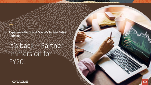 oracleemeaps's tweet photo. With FY20 #PartnerImmersion @Oraclepartners identify where customers can take advantage of @OracleCloud Get your badge, improve your skills through continuous learning, prepare for competition - and succeed: #emeapartners @Oracleemeaps https://t.co/LARgA4WhdZ https://t.co/rjF1Zk0KGK