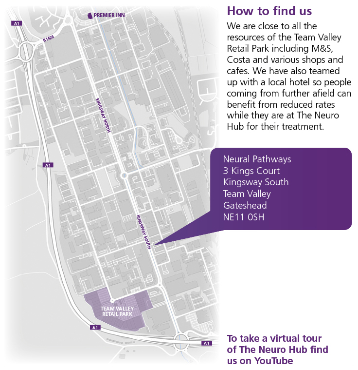 The Neuro Hub is a unique &amp; specialist neurological rehabilitation clinic/gym space that aspires to transform the landscape of community rehabilitation for those who use it - where are we? See picture below - for further information on The Neuro Hub visit neural-pathways.com/theneuro-hub/