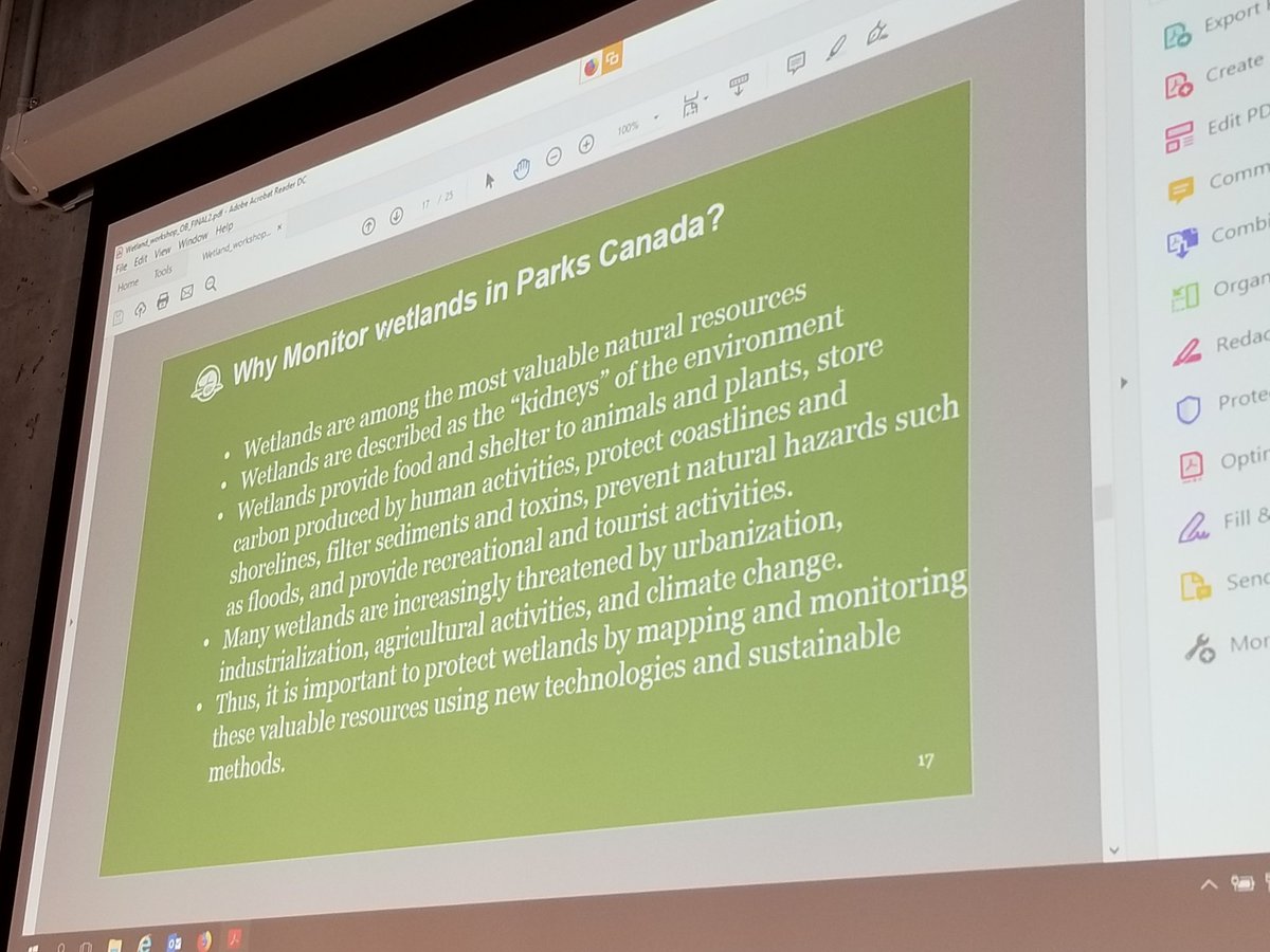 JasonDuffe's tweet photo. Day 1 of our #Parks Canada and  @ECCCSciTech #wetland monitoring and remote sensing workshop at #NWRC @ @ECCCWildlifeSci @ParksCanada #geomatics #collaboration @SAR_ahBanks @behnamian @HrynykMorgan @Jonpasher https://t.co/QZmEU9F4Cs