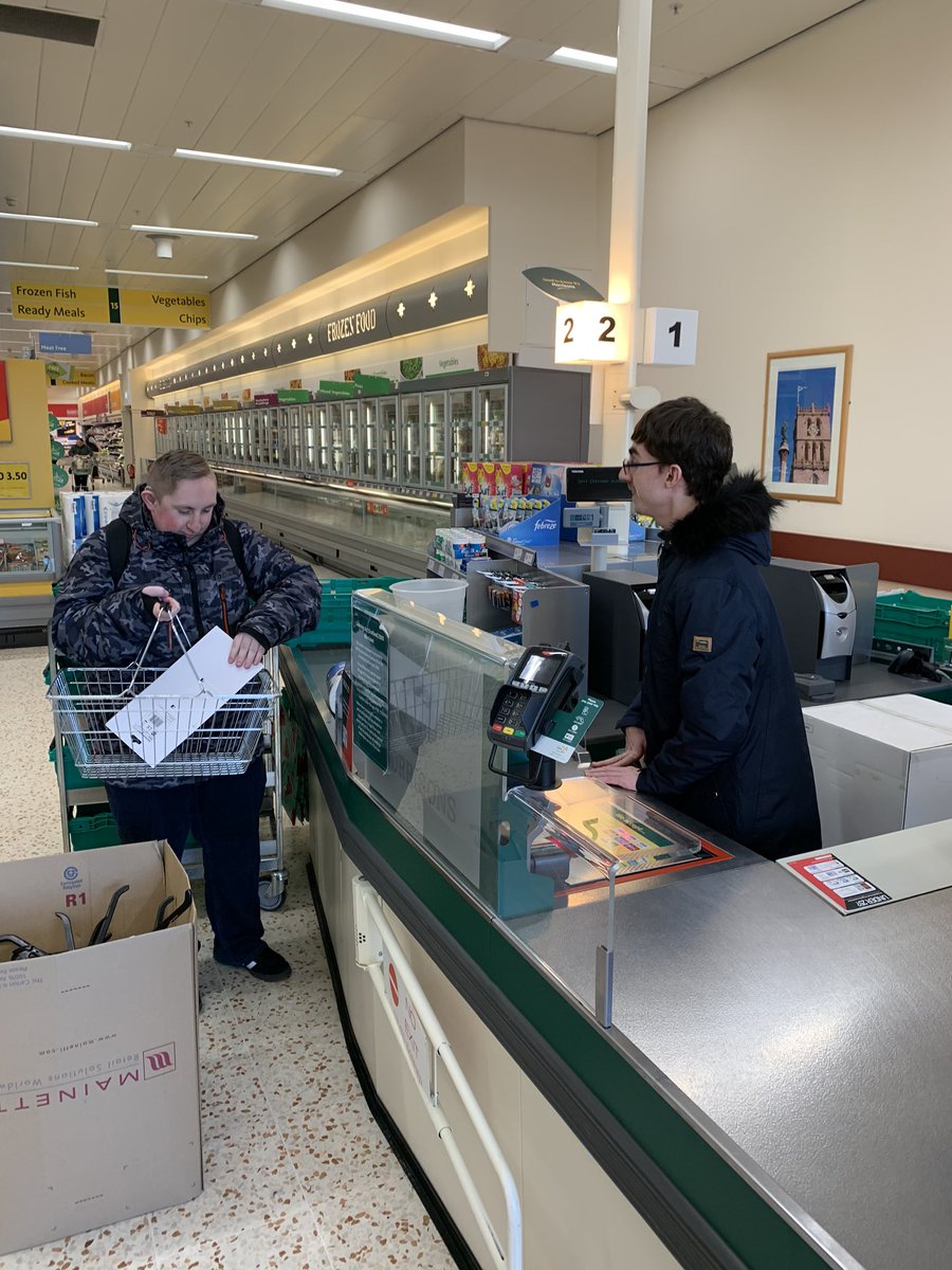 Next steps 3 class learning what it is like to work behind a till at <a href="/Morrisons/">Morrisons</a> Dundee thank you for hosting us.