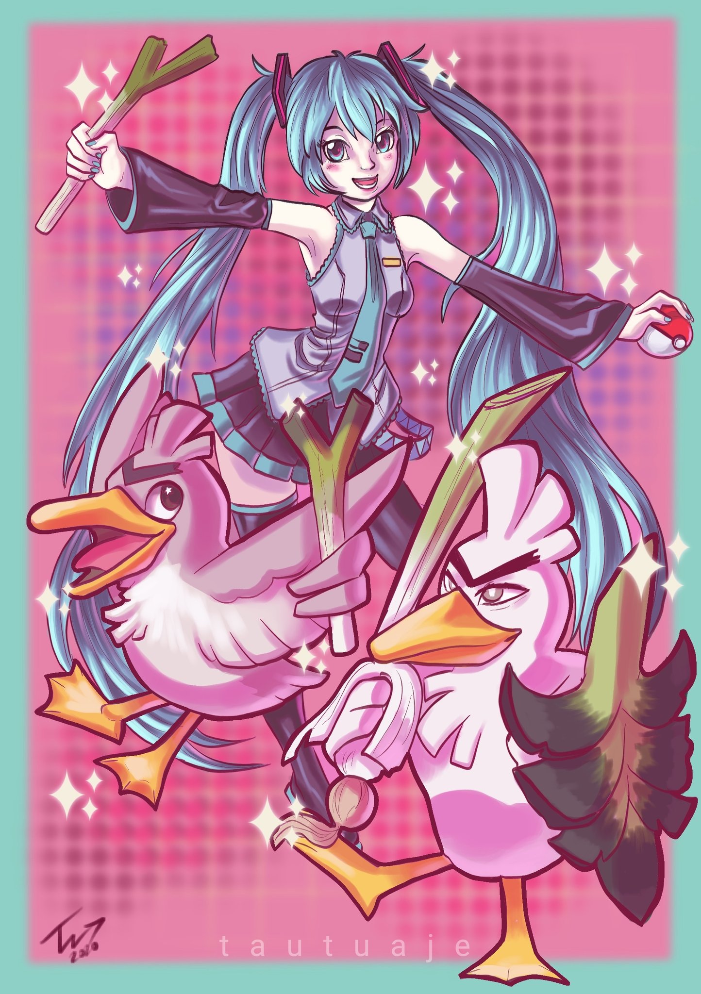 Hatsune Miku x Farfetch'd by Little-Charlott on DeviantArt