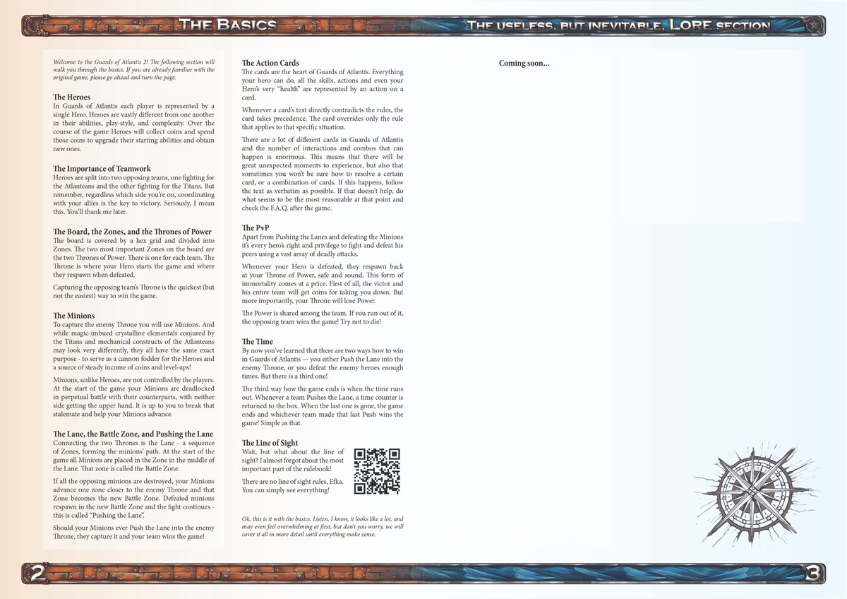 ElKobold's tweet image. If I have to do it, I might as well have fun doing it :) #GuardsofAtlantis II rulebook.