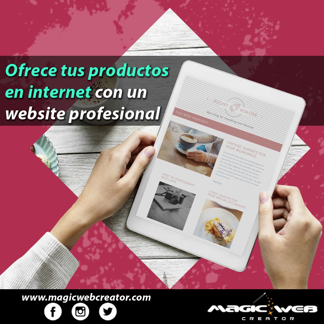 MagicWebCreator's tweet photo. Ofrece tus productos en una tienda online con un website de #magicwebcreator y #muestratumagia
.
.
.
#WebDesign #Marketing #DigitalMarketing #PaginaWeb #DesarrolloWeb #Startups #USA #Florida #Miami #Orlando #Houston #Atlanta #NewYork #Chicago⠀ https://t.co/RdUstQIo6w