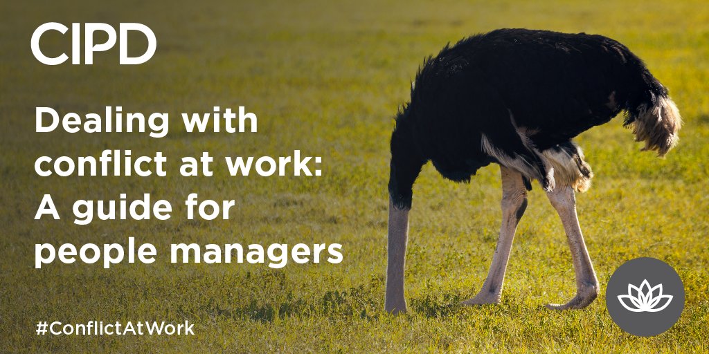 CIPD's tweet image. Trained managers are more likely to stop conflict and deal with it more effectively. Only 40% of line managers say they've had people management training. Find out how to ensure staff are trained to deal with difficult situations ➡️ ow.ly/uG6O50y0EX9 #ConflictAtWork