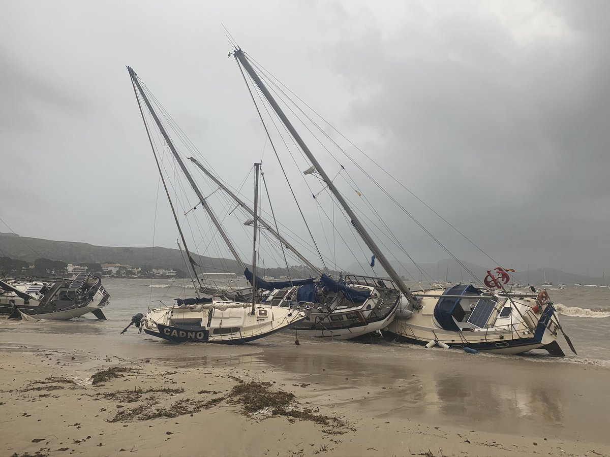 KarenD72's tweet photo. Desperately sad to see the destruction in @PortDePollensa at the hands of #stormgloria https://t.co/jR2CCoRs5i