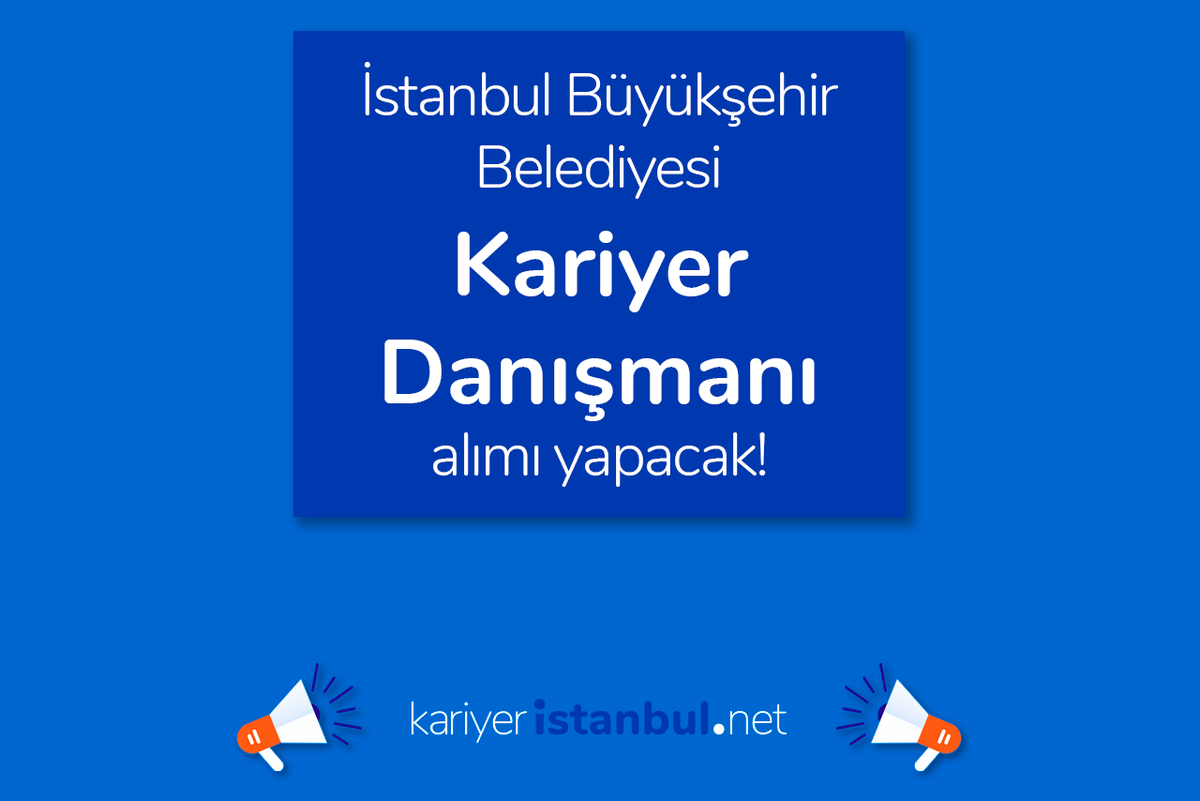 İstanbul Büyükşehir Belediyesi en az lisans mezunu kariyer danışmanı alımı yapacak. Kariyer danışmanının görev tanımı nedir? Detaylar kariyeristanbul.net'te!

👉 kariyeristanbul.net/2020/01/ibb-ka…

#kariyeristanbul #istanbulişilanları #ibbkariyer #ibbişilanları