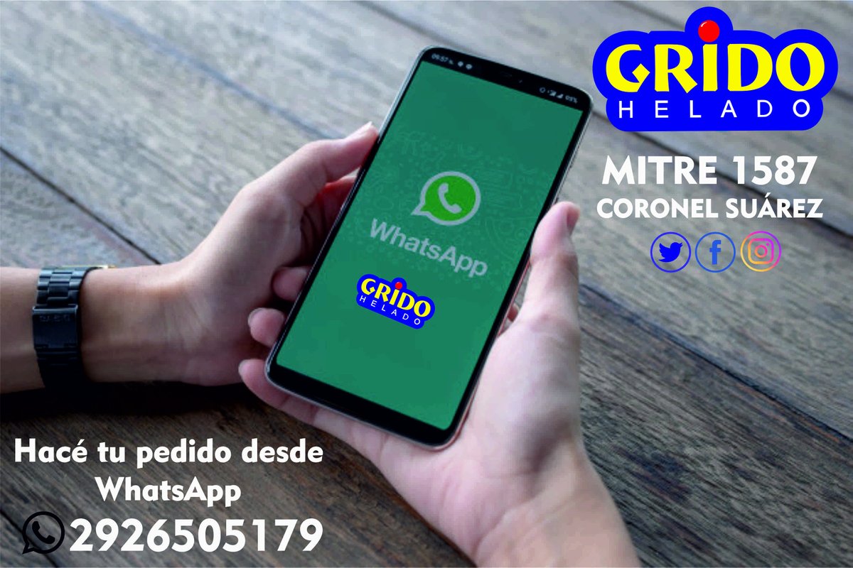 SuarezGrido's tweet image. Hace tu pedido desde WhatsApp 2926505179
#GridoCoronelSuárez los mejores sabores🍨🍦los helados más ricos 📣✅🙂🙃😉 Mitre 1587. Coronel Suárez.