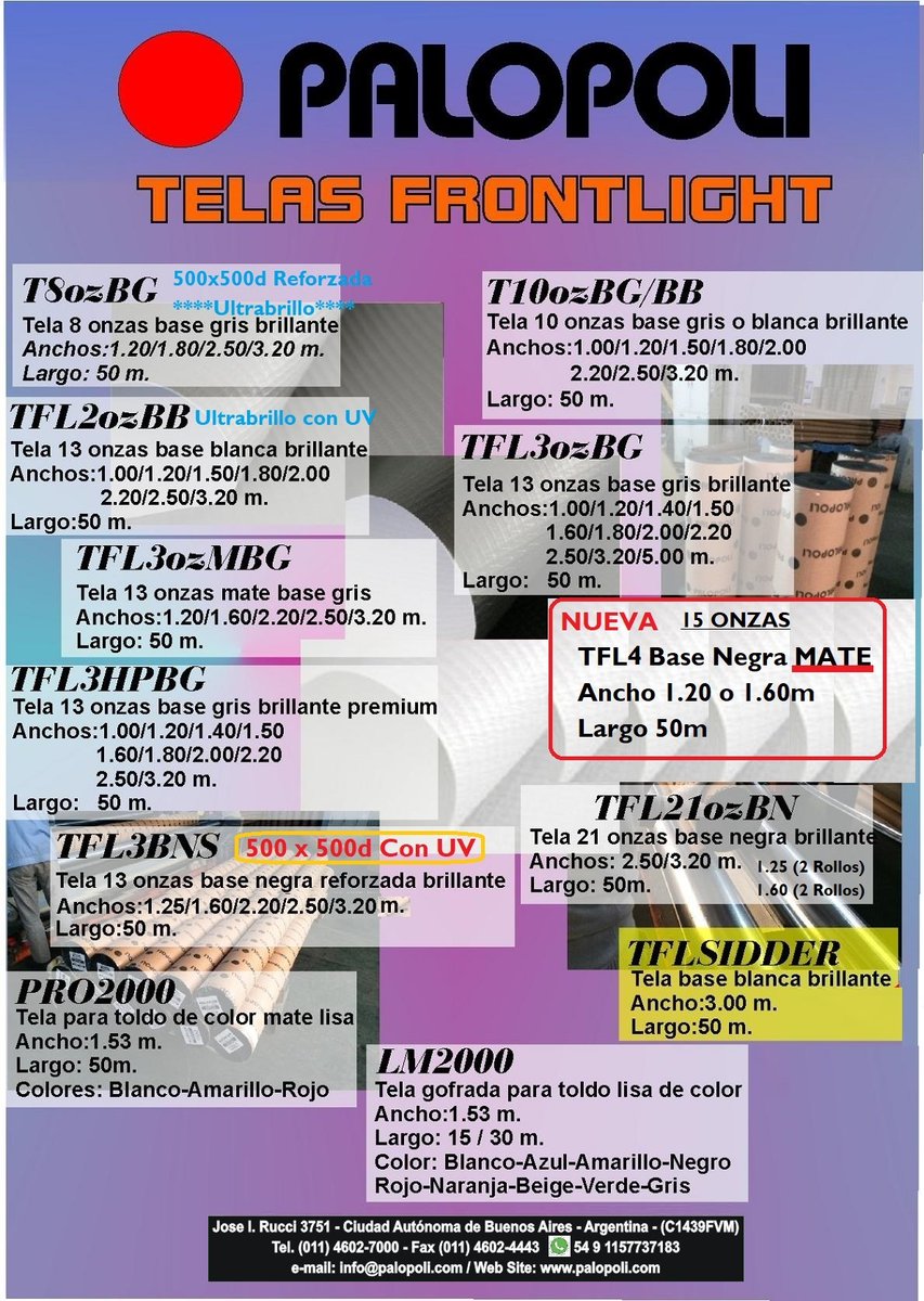 PalopoliArg's tweet image. #frontlight, #telafront, #impresiondigital, #vinilo