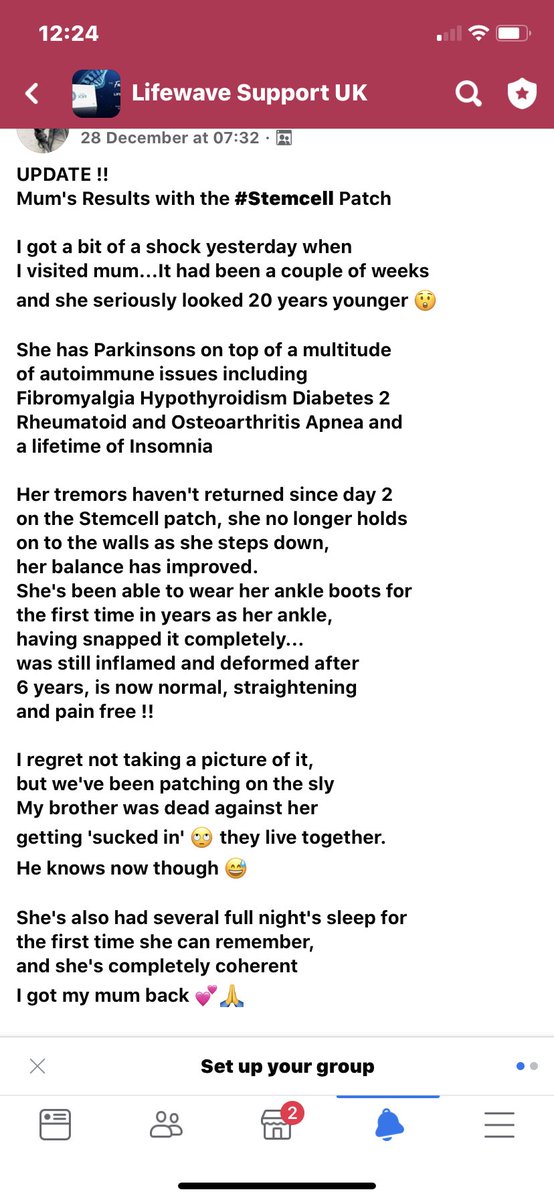 rockurgameplan's tweet photo. A Healthier, Happier, Younger Looking Mum!!😁 Zero tremors from Parkinsons after 2 DAYS. Better Mobility & Sleeping Better.🦋
#Parkinsons #Fibromyalgia #hypothyroidism #diabetes #arthritis #sleep #sleeping #younger #autoimmune #BetterDays #happy #stemcells #getpatched #health https://t.co/Nlajv7gtVP