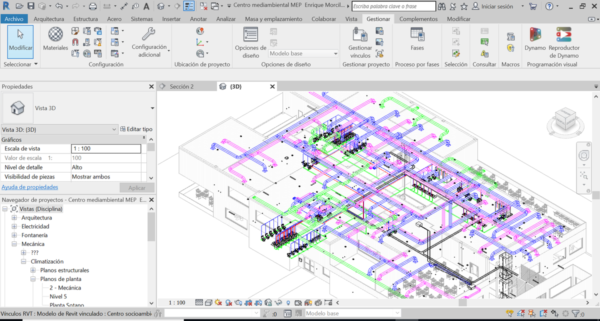 lluciamoreno21's tweet photo. En el modulo de Proyectos de edificación no residencial terminadas todas las instalaciones con Revit Mep (Mechanical, electrical, plumbing) #edificacioaprenent #ciutatdelaprenent #FP #Revit #BIM👏👏 https://t.co/z2S6jtskrW