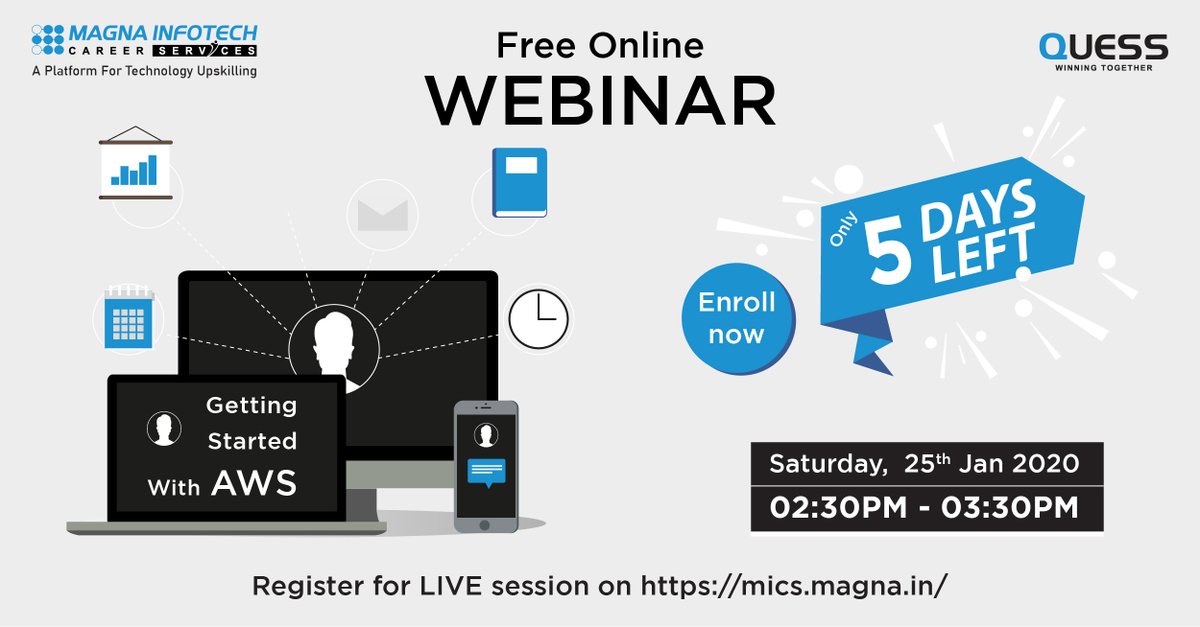 MICS_Magna's tweet photo. Hurry up! only 5 days left for #freewebinar

Register on live session : https://t.co/hUV7fEgf10

#aws #awscloud #freewebinar #onlinelearning #tuesdaythoughts #training #livesession https://t.co/JTtG7cfZdZ