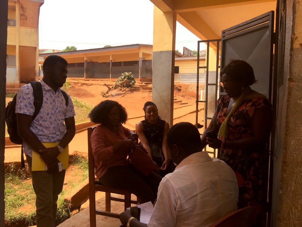 camyosfop's tweet photo. CAMYOSFOP team is presently on a tour in secondary schools where she operates her Human Rights,Peace &amp; SDGs clubs to facilitate the club coordinators &amp;students participation in her upcoming painting competition to fight against violence and drugs in the school milieu. @ngalimeug https://t.co/J1tLUNSmQl