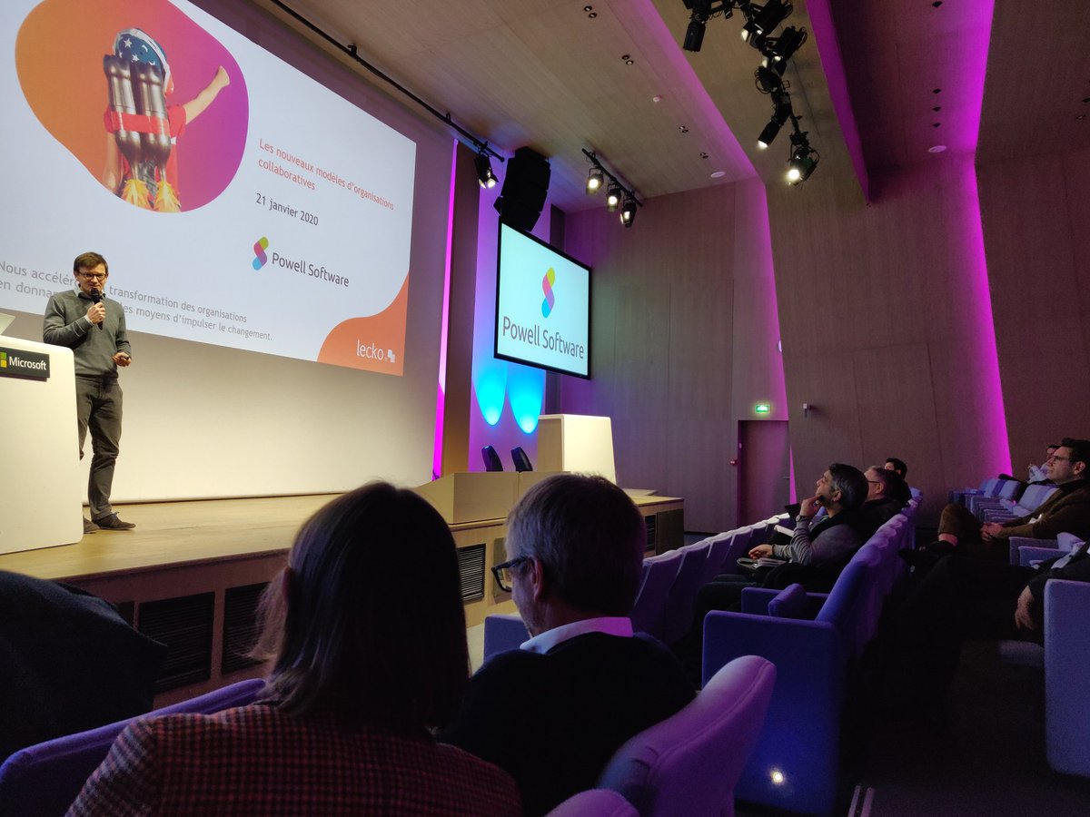 PowellSoftware's tweet photo. Le numérique infuse une nouvelle culture dans l'entreprise. @LeckoFR nous présente les nouveaux process agiles et adaptatifs. #PowellMasterClass #collaboration #DigitalTransformation https://t.co/zGoatetDOQ