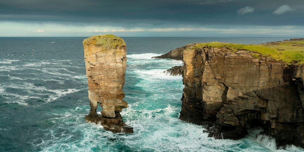 Yesnaby Castle sea stack in Orkney