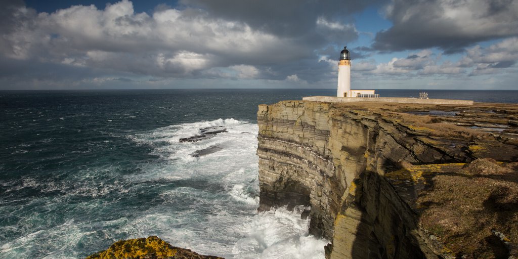 Noup Head Lighthouse in Westray, Orkney
