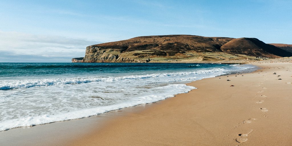 View of Rackwick beach in Orkney