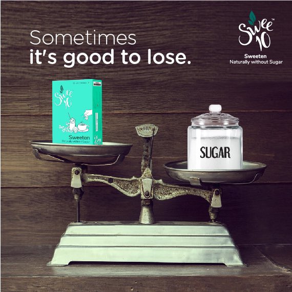 swee10life's tweet photo. With #Swee10, less is more is more than enough. 
Grab yours on amazon or Flipkart today. 
Visit our website to know more about Swee10 - https://t.co/4YCvhFxIu8
#SugarSubstitute #Swee10 #ZeroCalories #NaturalSweetener #Stevia https://t.co/kjJfG5vuqa