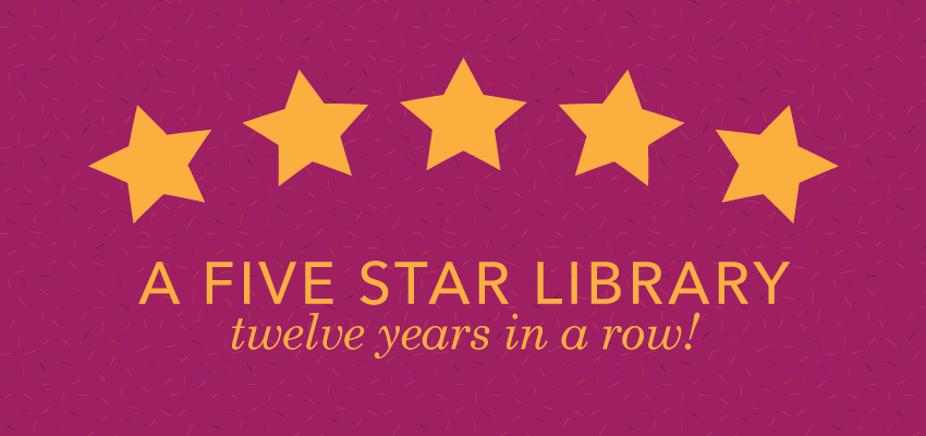 aadl's tweet photo. The AADL is a Five Star Library for the 12th year in a row! 

Library Journal's annual ratings of 6,333 U.S. public libraries are out and the AADL has earned five stars based on metrics like circulation, visits, program attendance, and more: https://t.co/ijskYX8GUN https://t.co/Rlfr39RTza