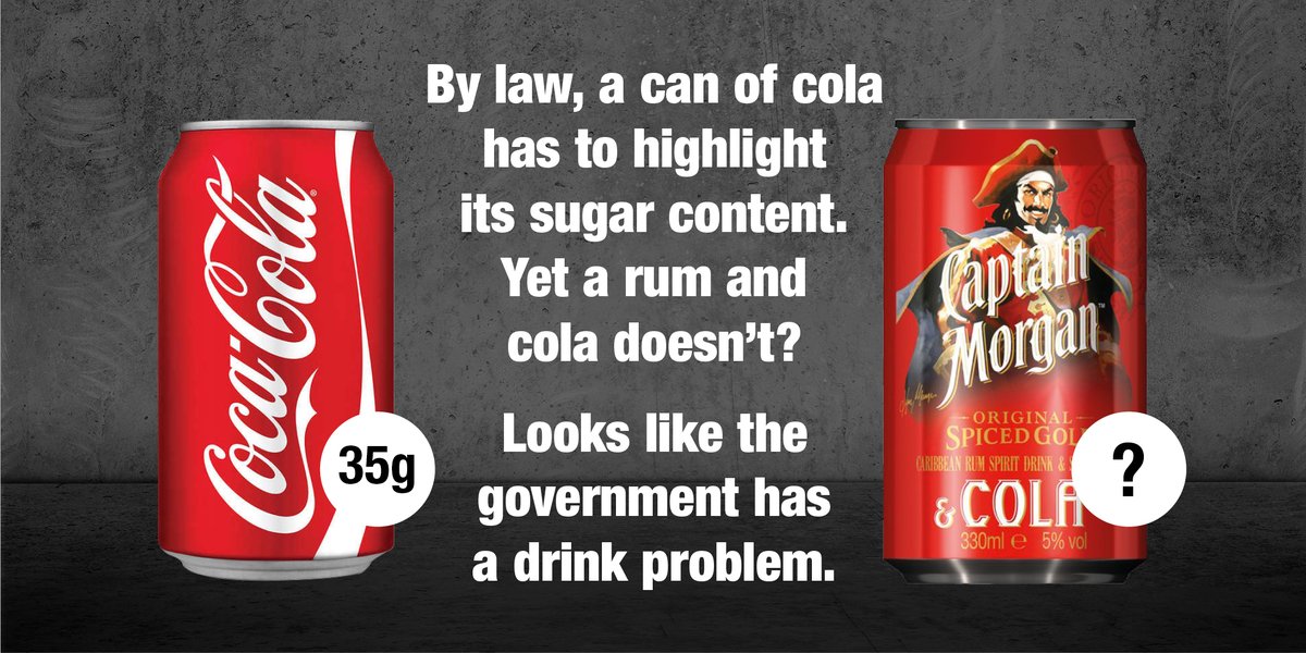 Alcohol consumption is generally known to be harmful but we found certain beverages also contain an outrageous 9 tsp of sugar in a single serving – a double whammy for our health and the NHS! #SugarAwarenessWeek bit.ly/2O12xKn