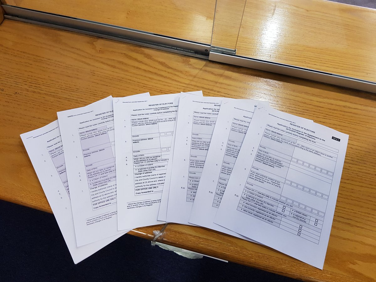 GalwayCityCo's tweet photo. Galway City Council will hold a special day of registration tomorrow, Wednesday 22 January.
Council staff and a member of An Garda Síochána will be available in City Hall to provide & stamp RFA forms for residents of Galway City who wish to vote in the upcoming election. #GE20 https://t.co/UtSDl3ajQN