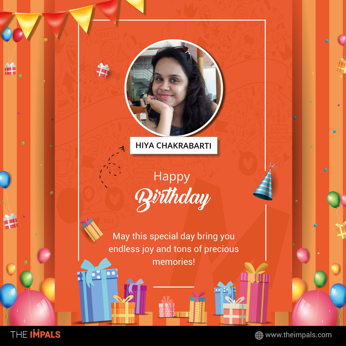 THE_IMPALS's tweet photo. Impalsian Wishes you very Happy Birthday!  

It is an honour and a pleasure to work under your guidance. You inspire each and every one of us to do better, always striving for the greatest possible results.

@HiyaChakrabarti

#HappyBirthday #BirthdayCelebration #Cake #Imapals https://t.co/mczJRtpDW8