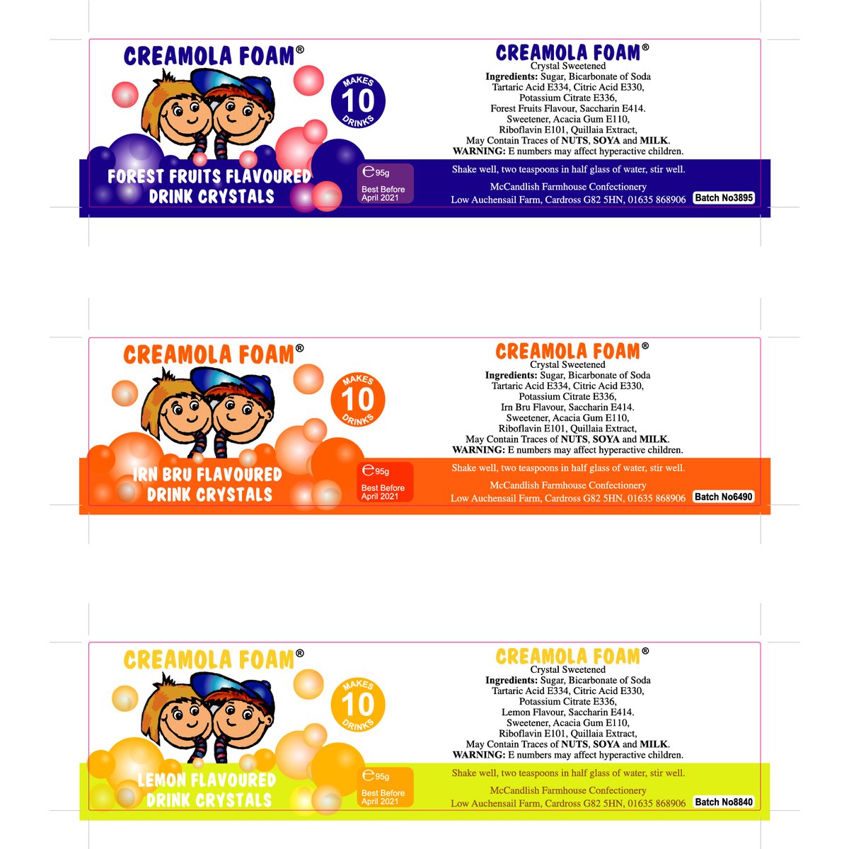 Consistent design in your labelling is critical to your brand integrity. Here are some Creamola Foam labels that we illustrated all in house for McCandlish Farmhouse Confectionary. Explore wide range of label types - bit.ly/PLwhat-we-do

#labels #packaging #graphic #design