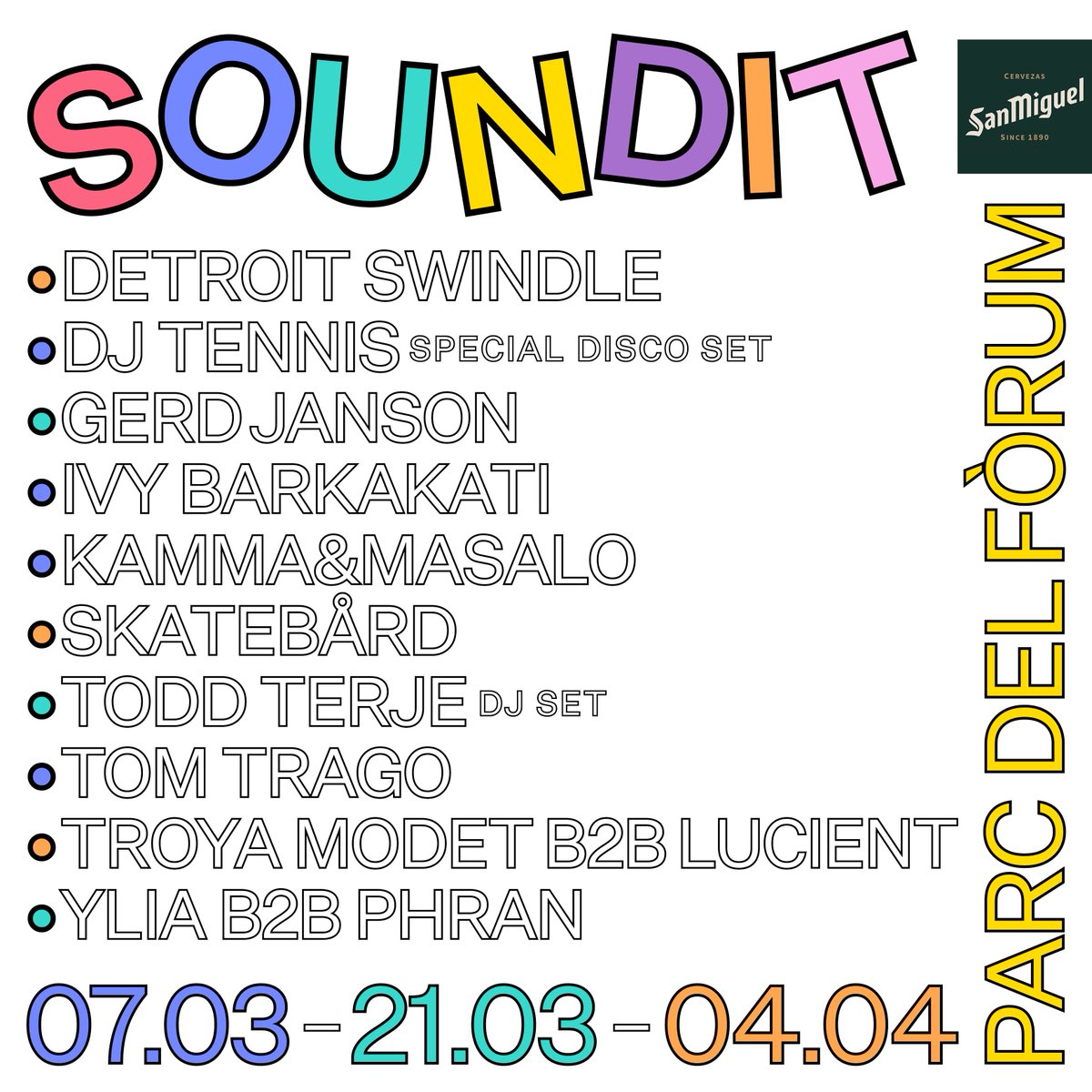 3, 2, 1... ¡Volvemos! Inauguramos temporada con tres eventos en el Parc del Fòrum. ¿Te los vas a perder? 

Entradas ➡️ bit.ly/SOUNDITForum20… #soundit #sounditbcn