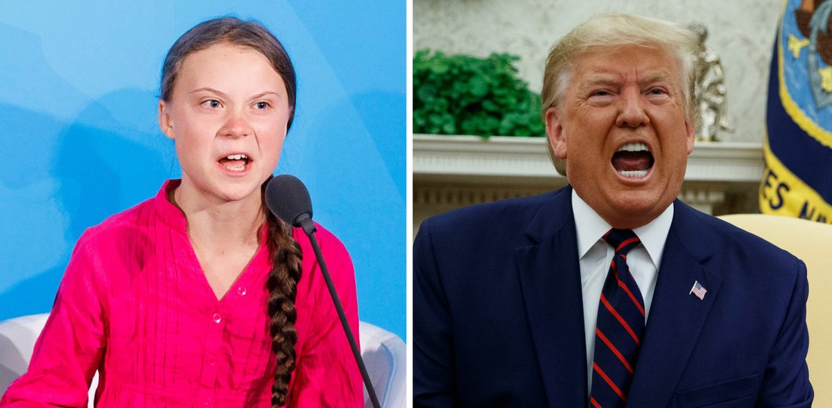 haveigotnews's tweet photo. All eyes on Davos as the world’s most powerful person comes face-to-face with the world’s most petulant child.
(Assign descriptions to below pictures depending on personal standpoint). https://t.co/SGJbYpDoUa