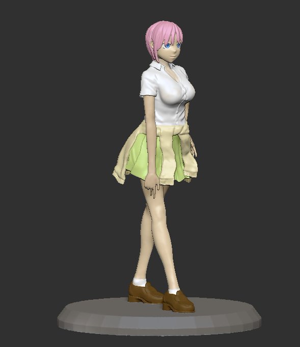 🥮貝柱帝🐚さんがTwitterに投稿した中野一花(五等分の花嫁)のイラスト。