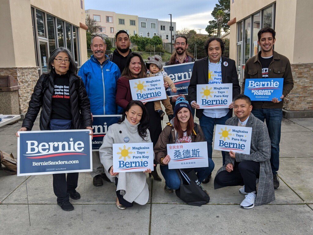 AAPI4_Bernie's tweet photo. We are doing this!! Stay focused #notmeus #aapi4bernie #WomenForBernie volunteer today https://t.co/v6JOuFJMi8 https://t.co/CTNNnA3ENA