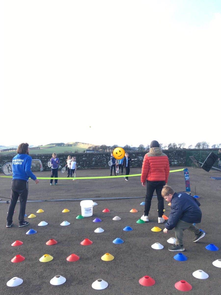 ActiveSchAngus's tweet photo. New P.1-4 Tennis 🎾 started up at lunchtime today @AuchterhousePS with Jack & Lucas from @WETCDundee
@tennisscotland Lots of new learning for our infants!! Thank you! See you again next week!! #activeangus #schoolclublinks #gettingmoreactive https://t.co/PgJD96mK6L