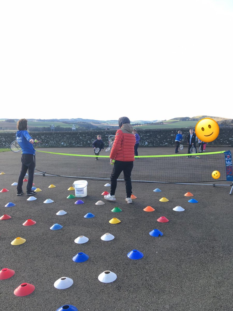 ActiveSchAngus's tweet photo. New P.1-4 Tennis 🎾 started up at lunchtime today @AuchterhousePS with Jack & Lucas from @WETCDundee
@tennisscotland Lots of new learning for our infants!! Thank you! See you again next week!! #activeangus #schoolclublinks #gettingmoreactive https://t.co/PgJD96mK6L